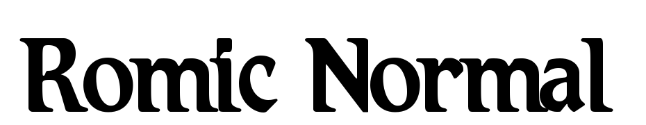 Romic Normal Font Download Free